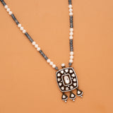 Magic Colour Beaded Victorian Silver Necklace