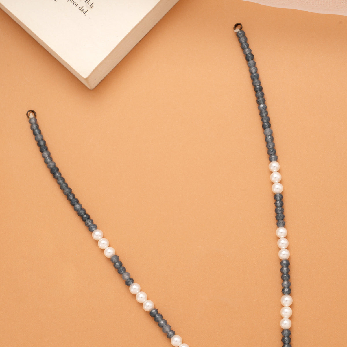 Magic Colour Beaded Victorian Silver Necklace