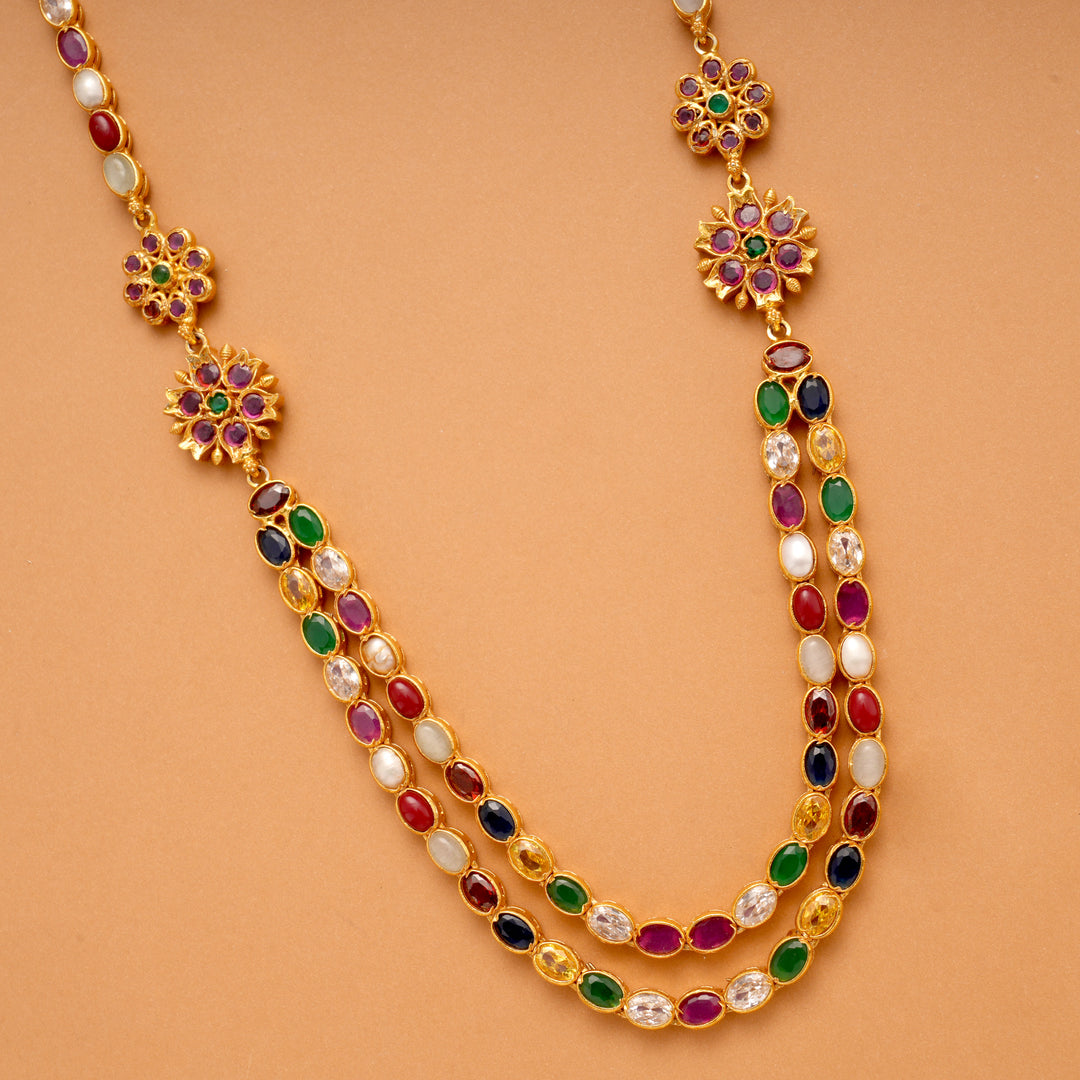 Multi Stone Layer Golden Haram