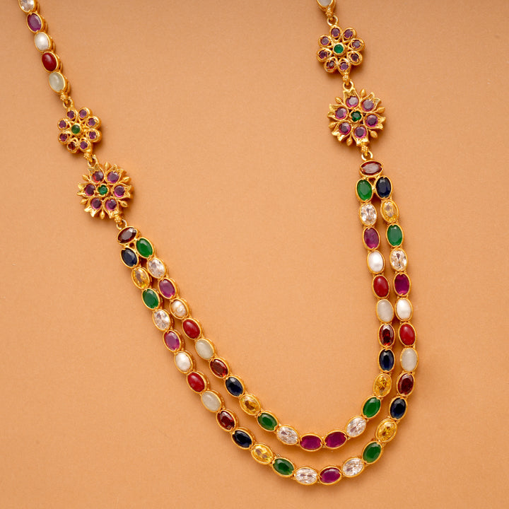 Multi Stone Layer Golden Haram