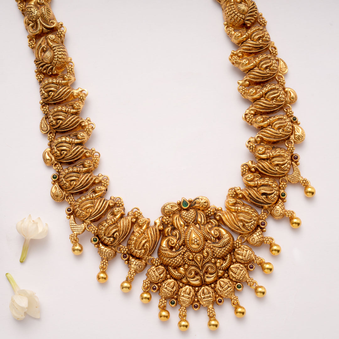 Grand Peacock Design Golden Ball Drops Haram
