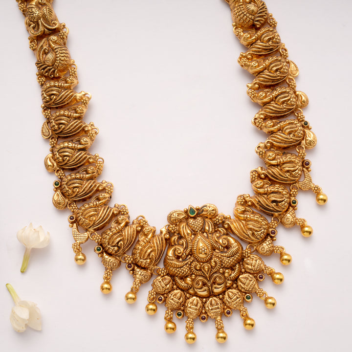 Grand Peacock Design Golden Ball Drops Haram