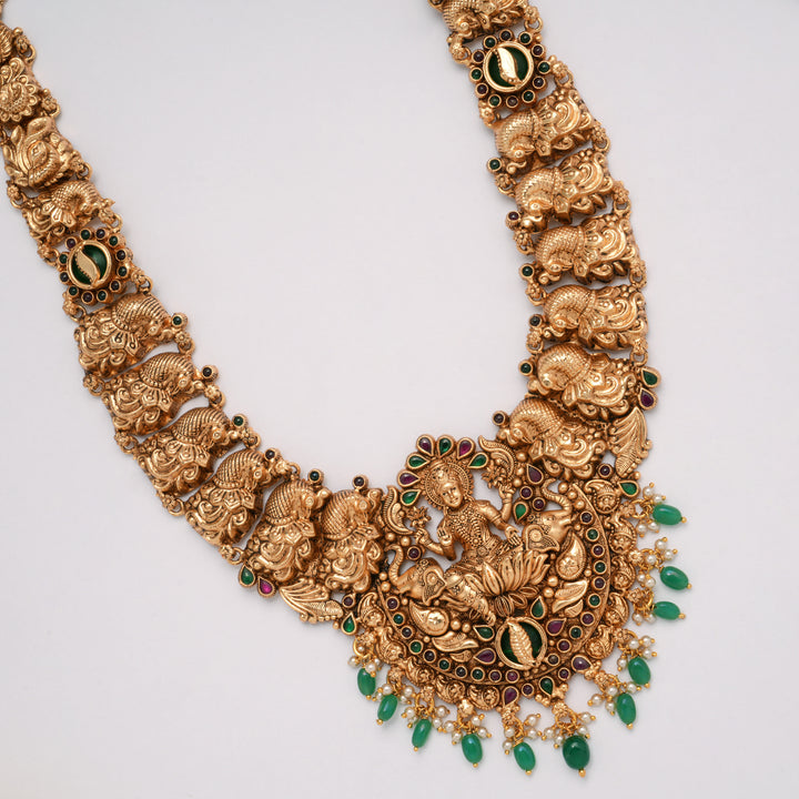 Grand Lakshmi Design Antique Golden Haram