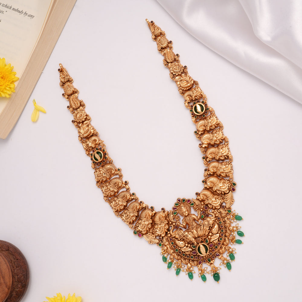 Grand Lakshmi Design Antique Golden Haram