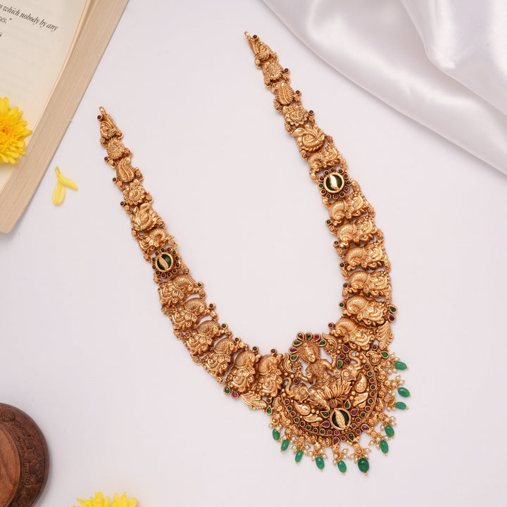 Grand Lakshmi Design Antique Golden Haram