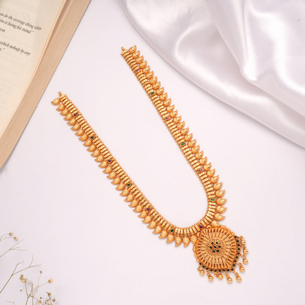 Fancy Golden Beads Drops with Manga Malai