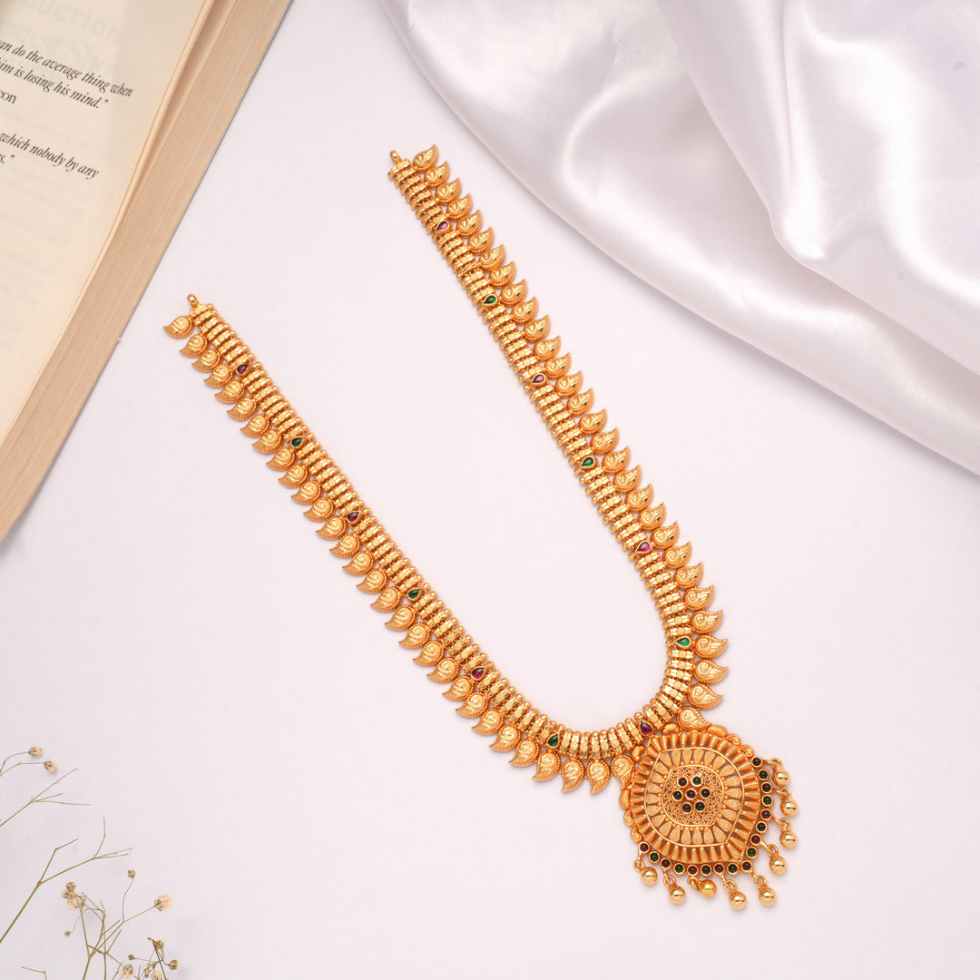 Fancy Golden Beads Drops with Manga Malai