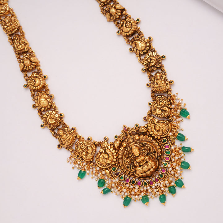 . Premium Matte Golden Finish Temple Haram