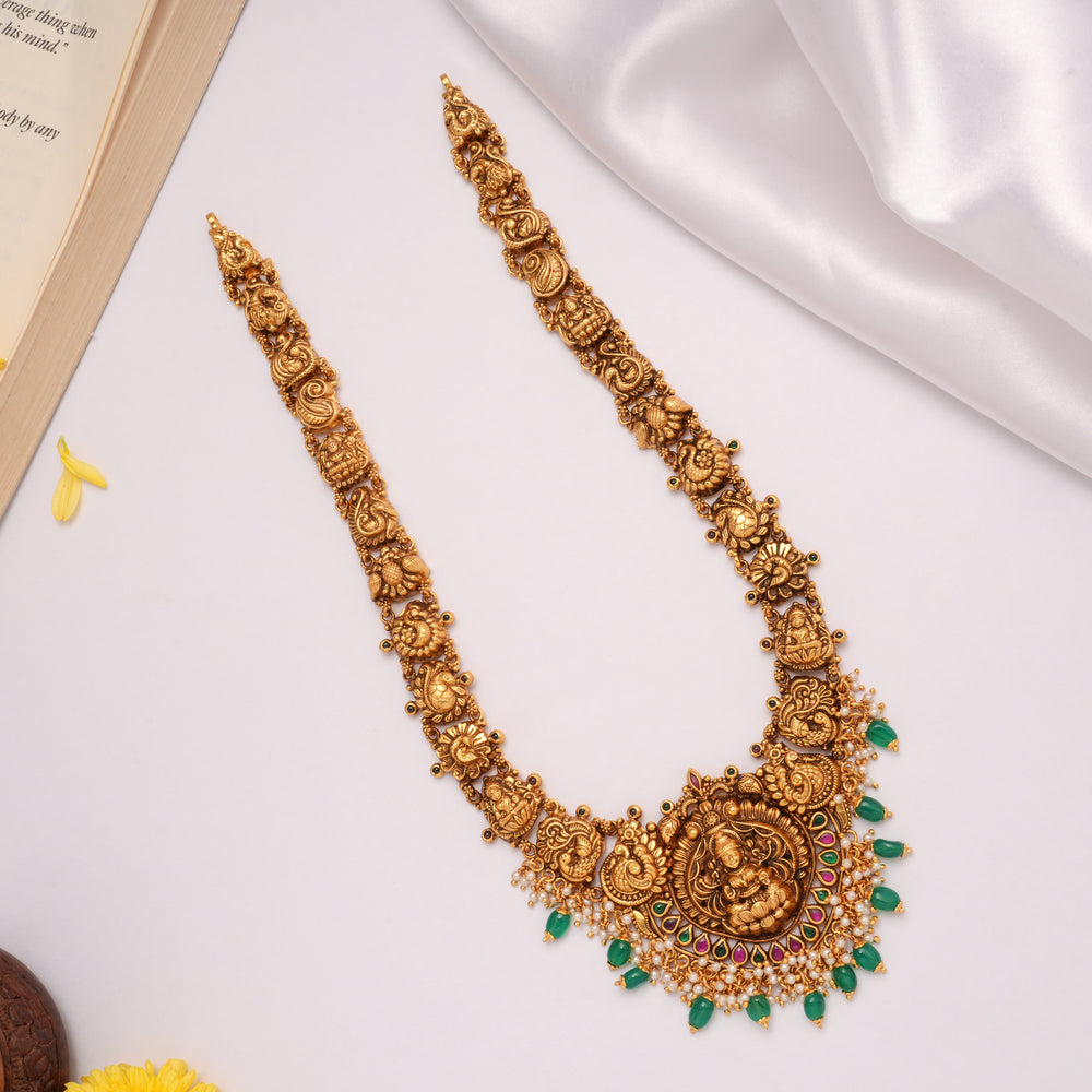 Premium Matte Golden Finish Temple Haram