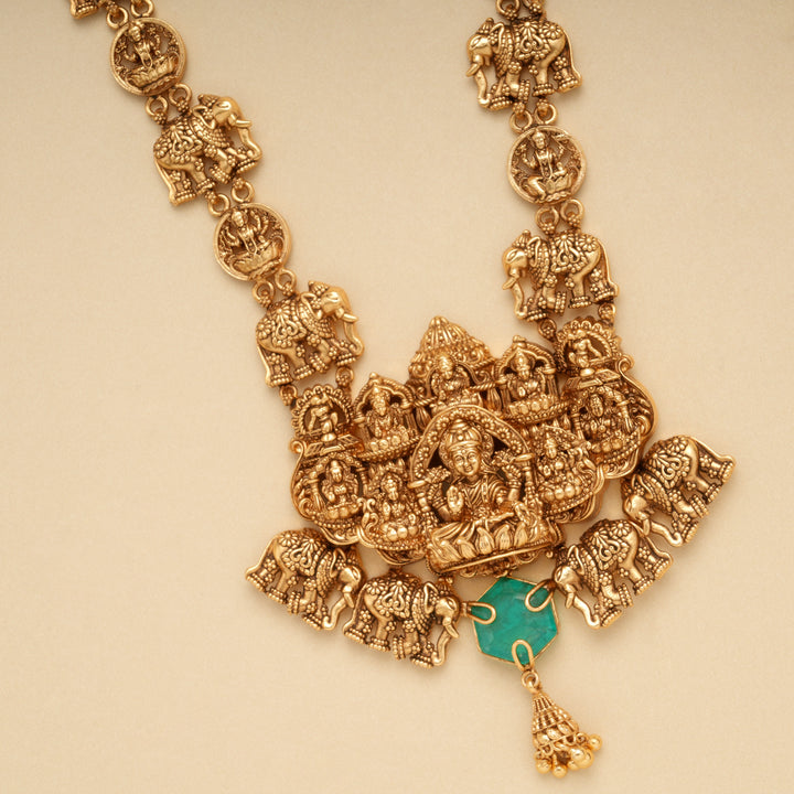 Antique Ashtalakshmi with Elephants Golden Haram