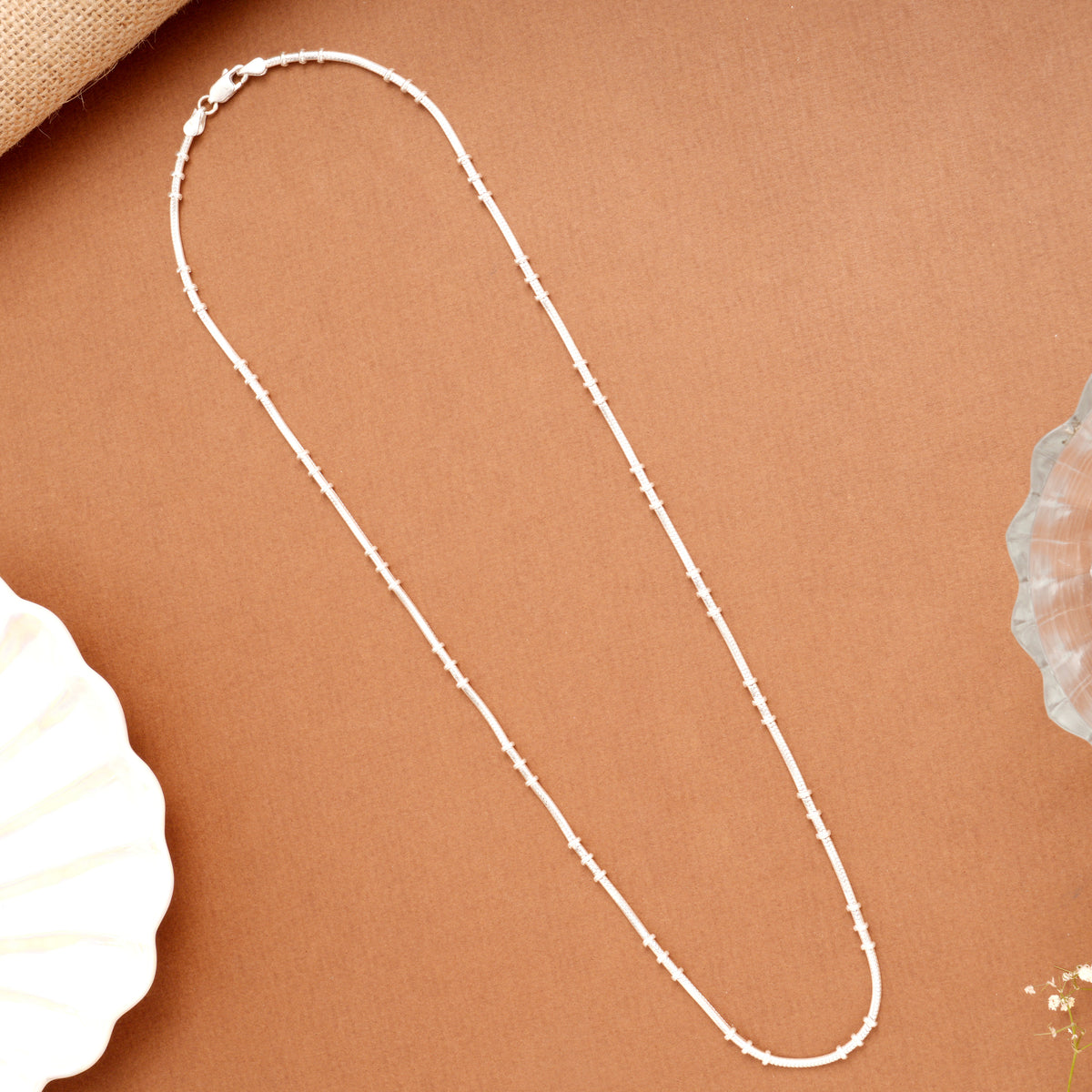 Tiny Silver Balls Link Women’s Chain