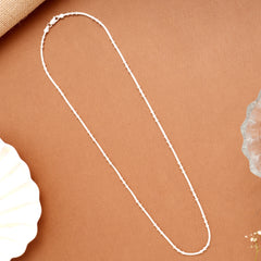 Tiny Silver Balls Link Women’s Chain