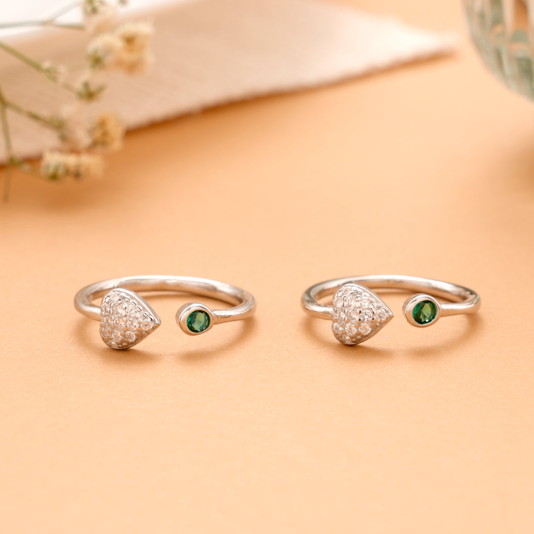 Silver Nature Spark Toe Ring