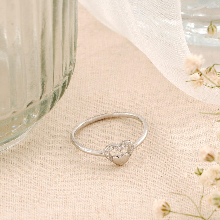 Modern Heart Shape Ring