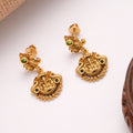 Lord Ganesha Floral Golden Earrings
