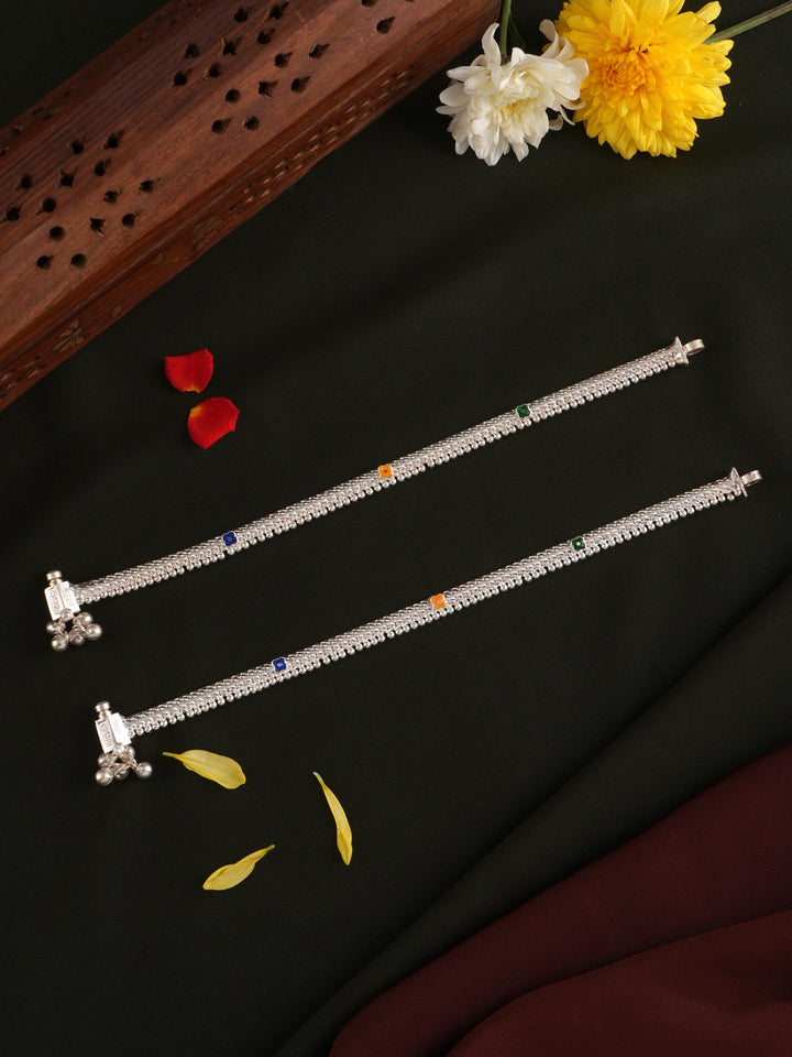 Single Arambu Aaradhana Silver Anklet