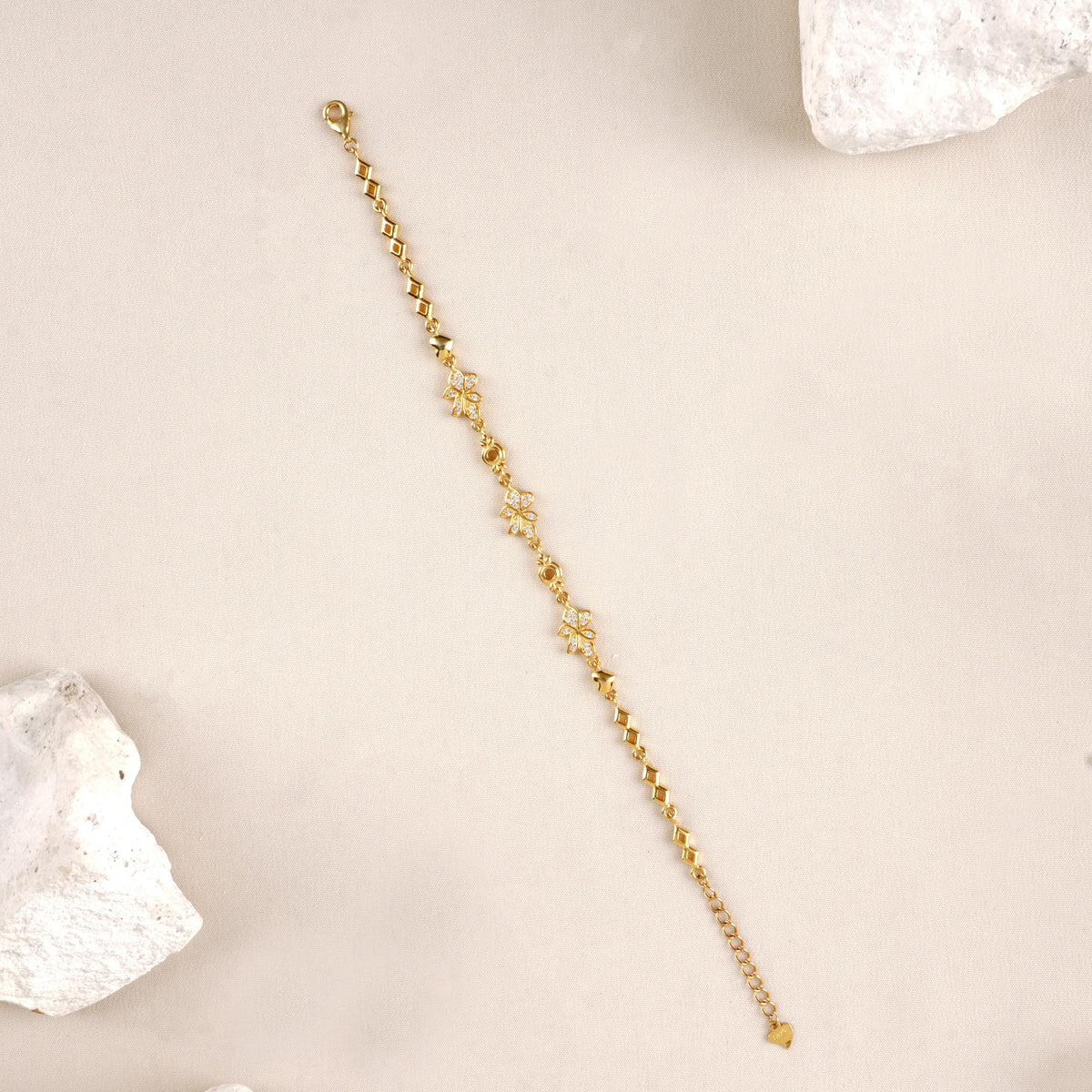 Square Loop Silver Golden Women’s Bracelet
