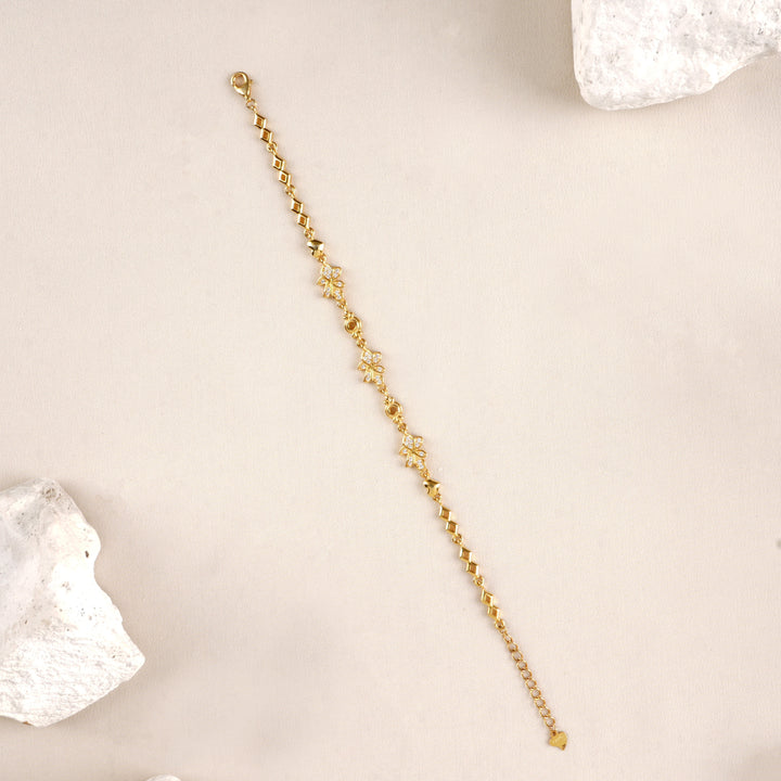 Square Loop Silver Golden Women’s Bracelet