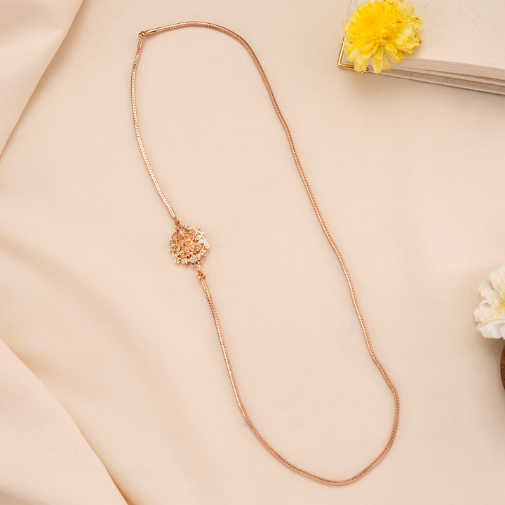 Ruby Lakshmi Rose Gold Silver Mugappu Chain