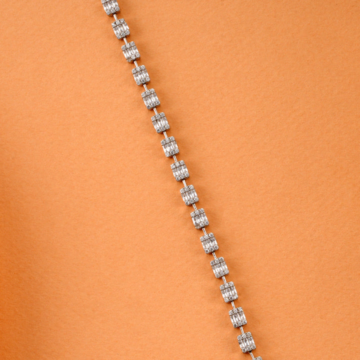 Silver Iced Flooded Out Bracelet