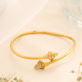 Sleek Star Edge Design Gold Kada