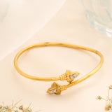 Sleek Star Edge Design Gold Kada