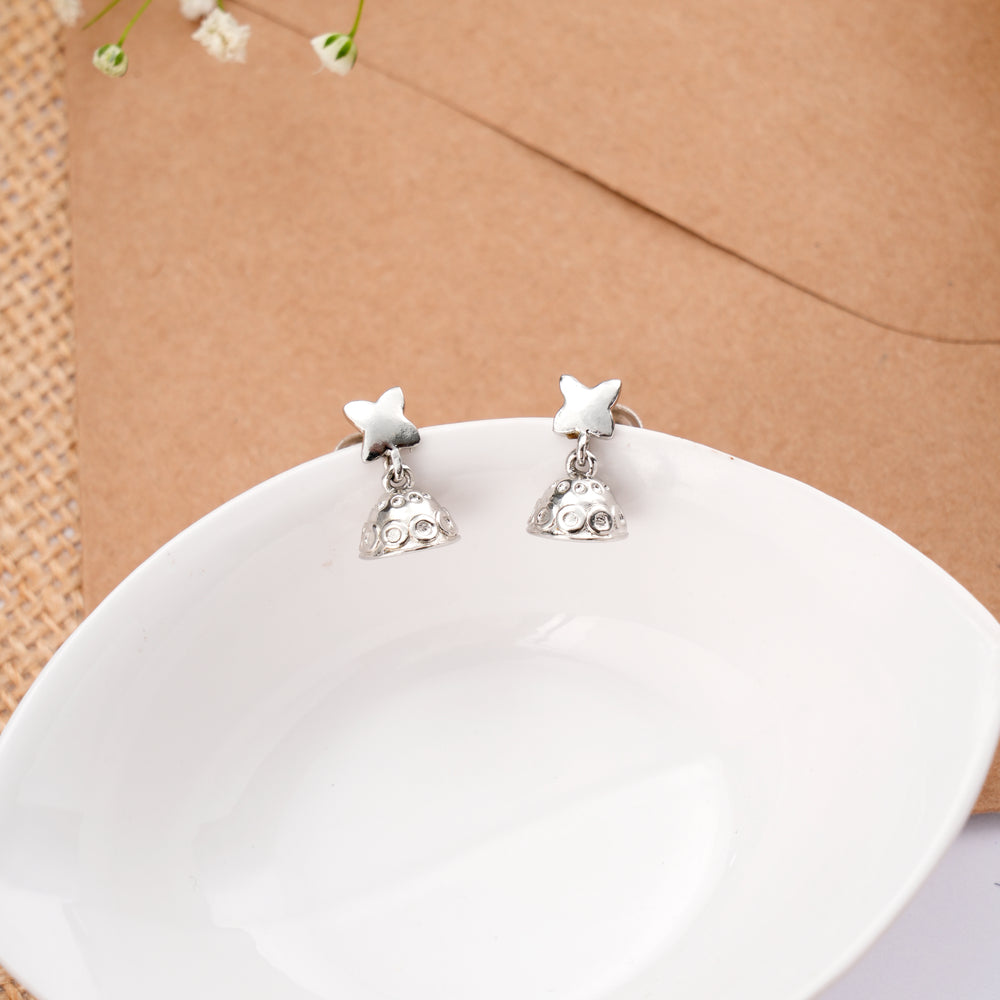 Charm Tiny Bell Silver Earring