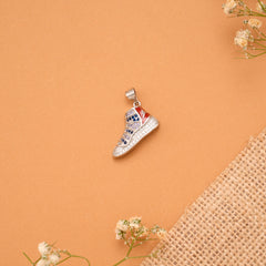 Vibrant CZ Sneaker Silver Pendant
