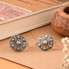 Antique Silver Blooming Flower Toe Ring