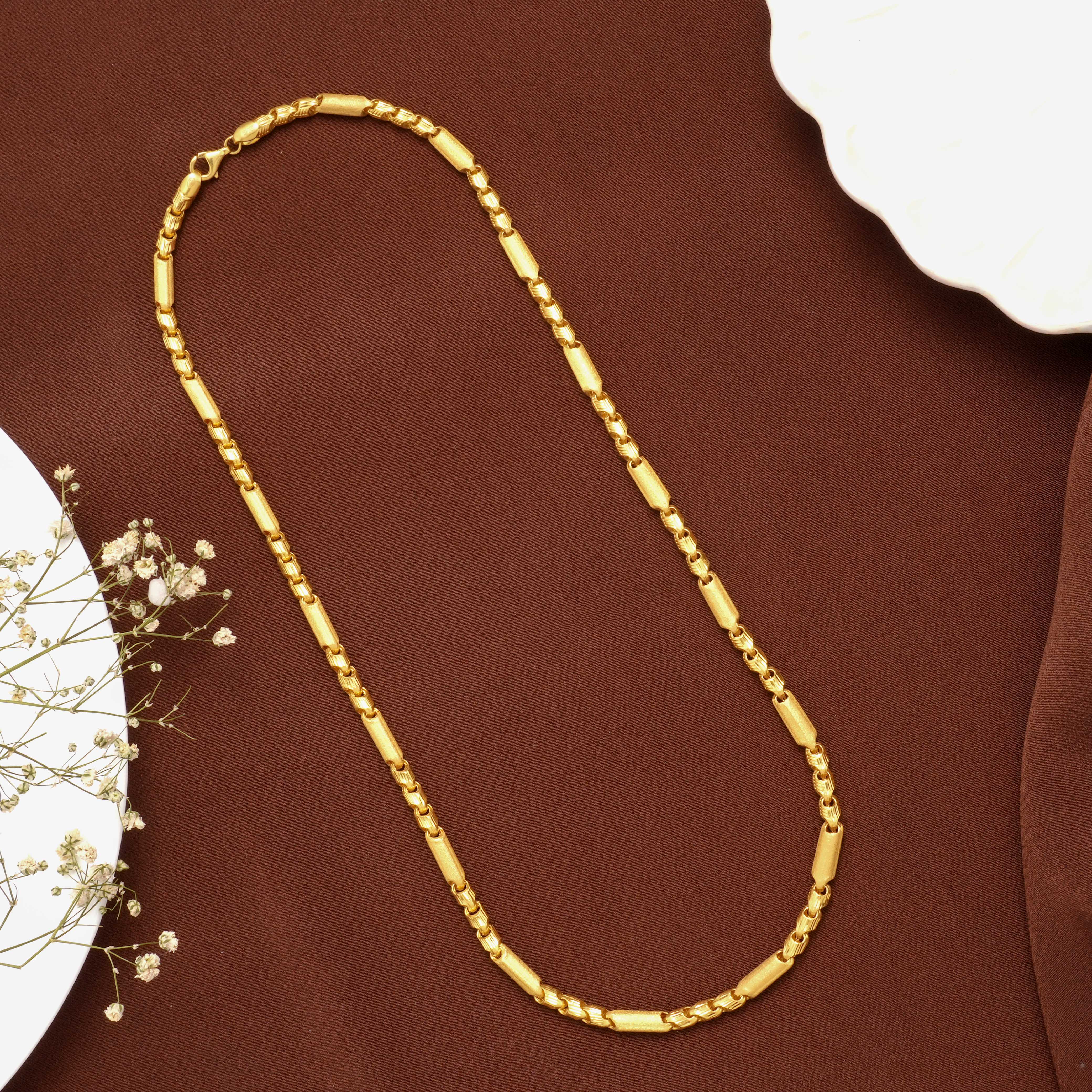 Unique Capsule Link Gold Chain | Sri Anu Jewellers Madurai