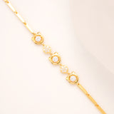 Celestial Spark Gold Plated Round CZ Stone Bracelet