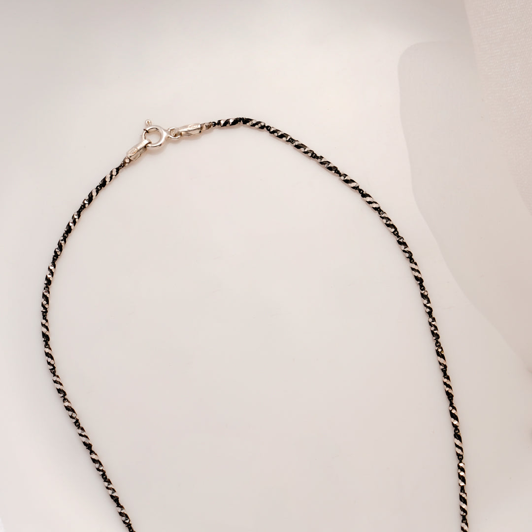Antique Rope Design Silver Chain