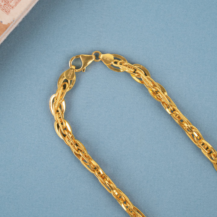 Heritage Oval Link Textured Gold Chain