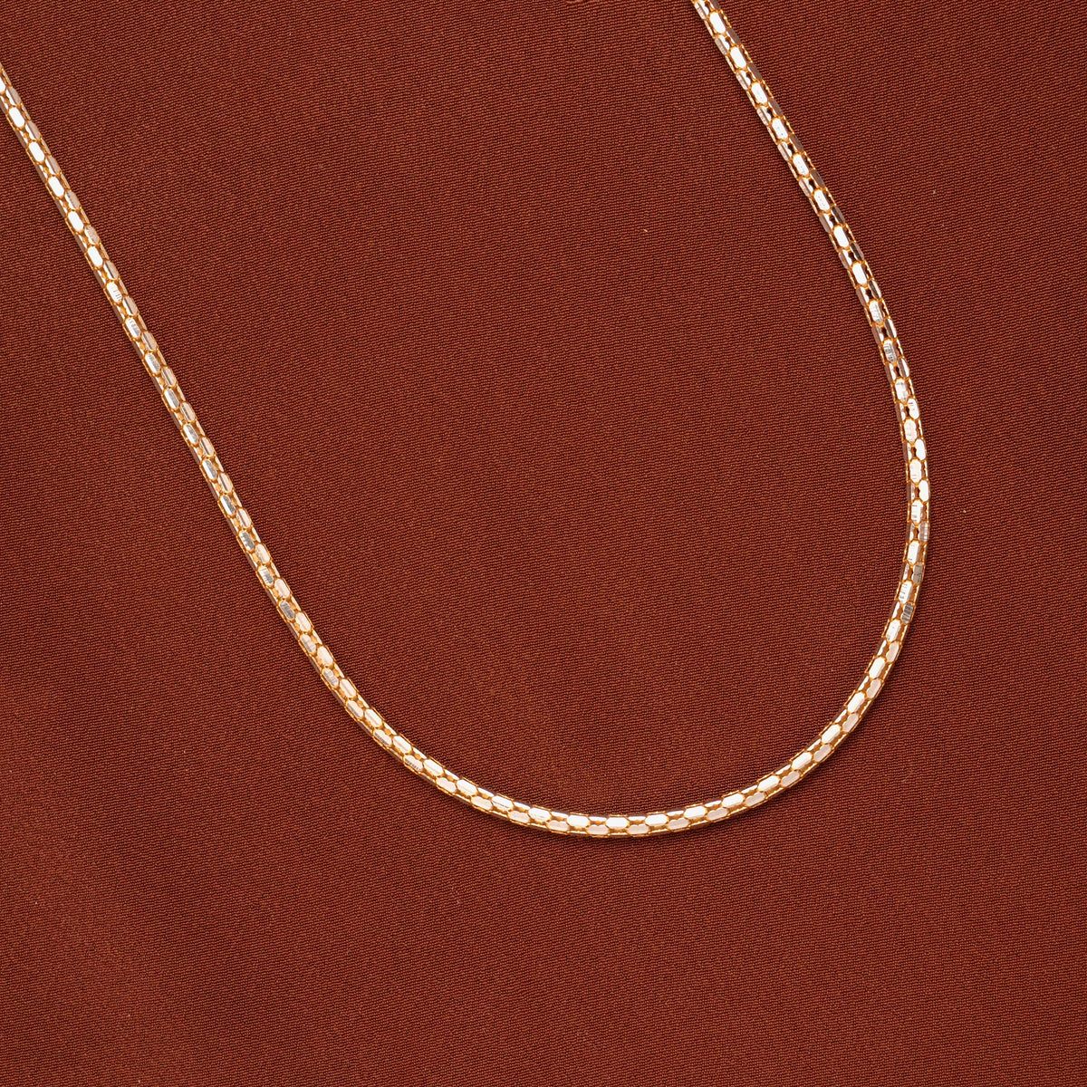 Modern Micro Mesh Rose Gold Chain