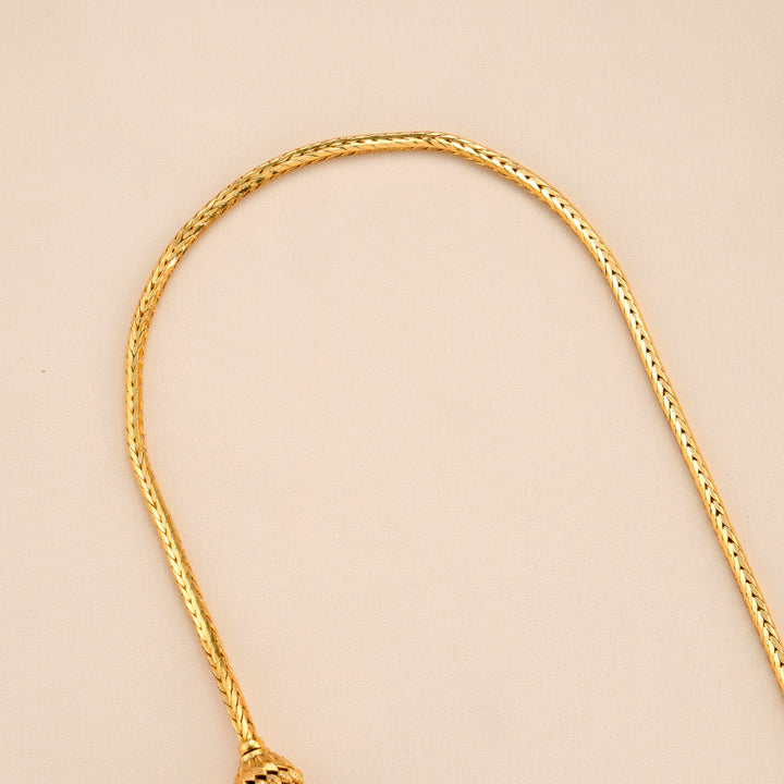 Temple Inspired Lakshmi Silver Mugappu Chain