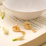 Dangling Tear Drop Charm Golden Earring
