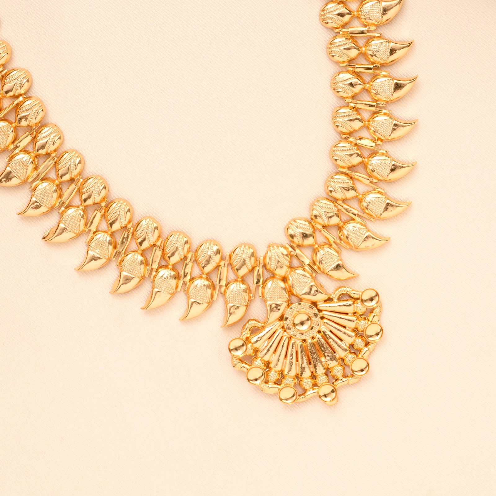 Divine Kerala Design Silver Gold Plated Necklace