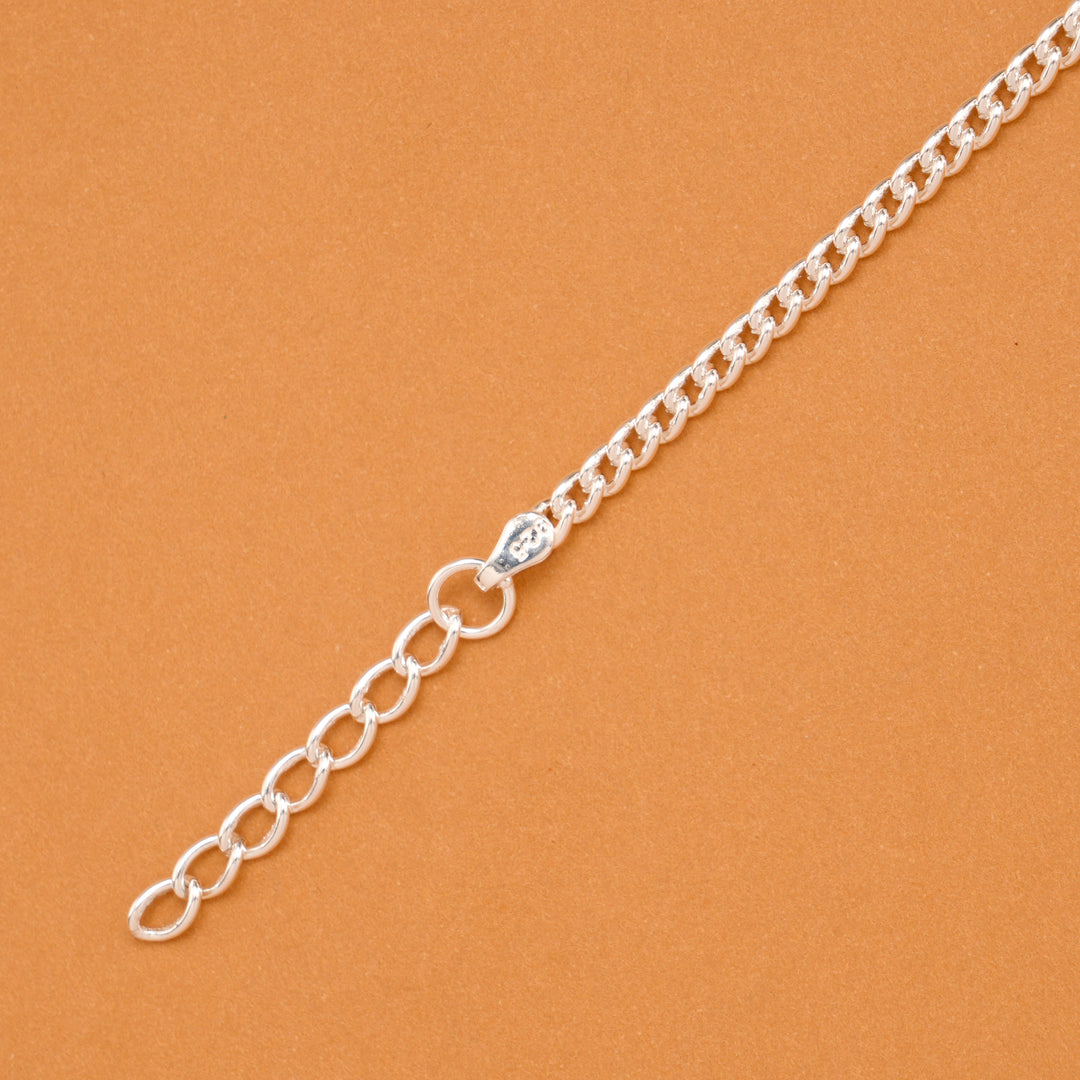 Minimal Elephant Enamel Silver Baby Bracelet