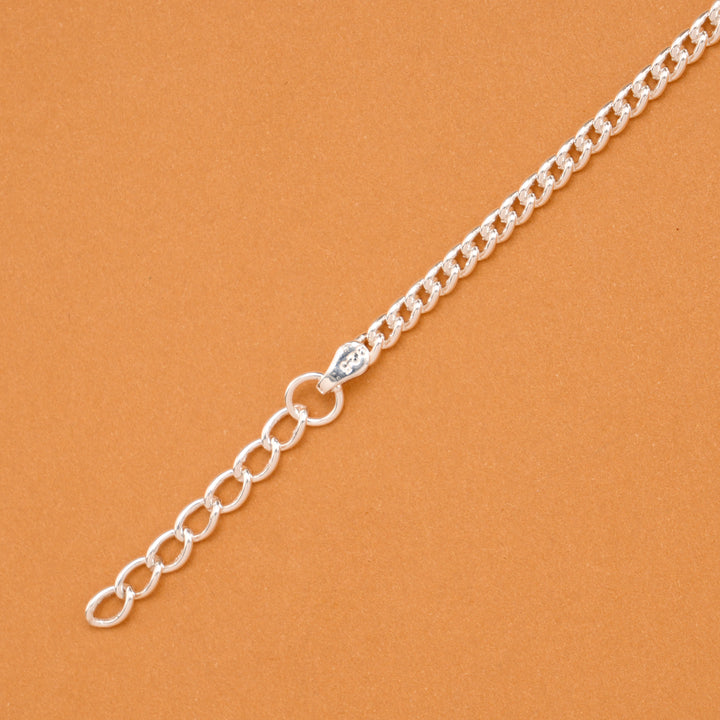 Minimal Elephant Enamel Silver Baby Bracelet