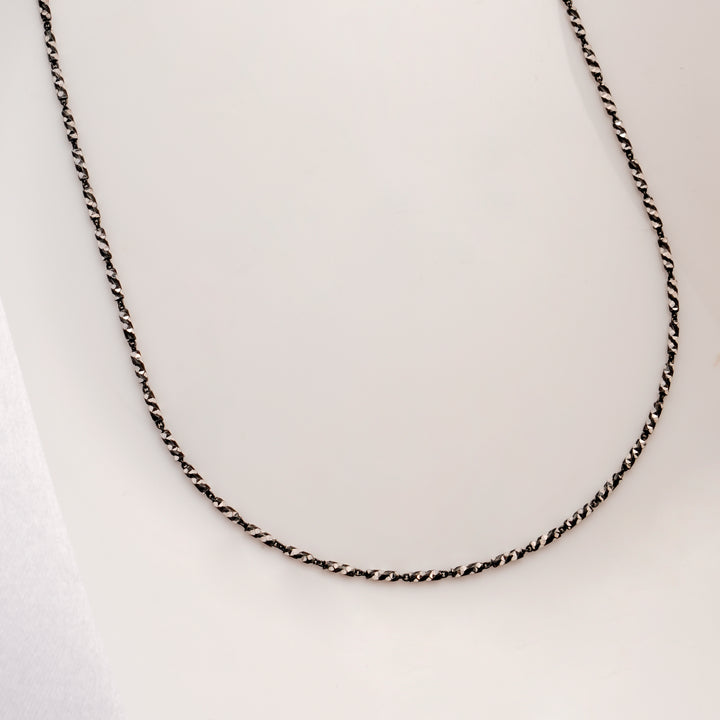 Antique Rope Design Silver Chain