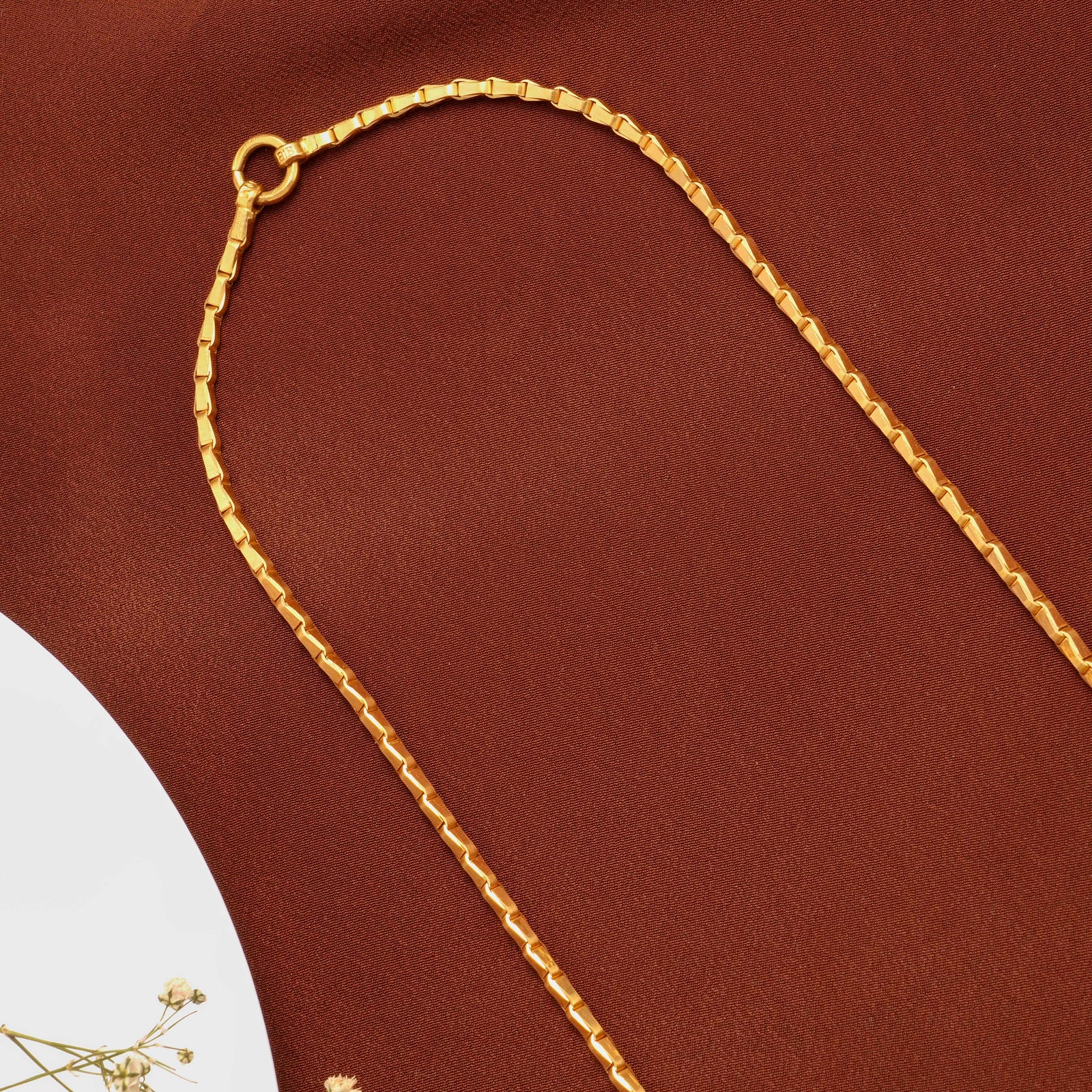 Traditional Wheat Pattern Gold Chain