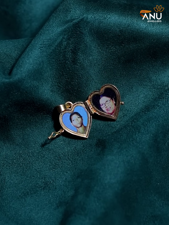 Heart Photo Locket Gold Pendant