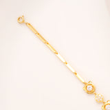 Celestial Spark Gold Plated Round CZ Stone Bracelet