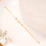 Celestial Spark Gold Plated Round CZ Stone Bracelet