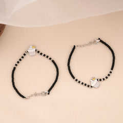 Cute Cupcake Silver Baby Bracelet