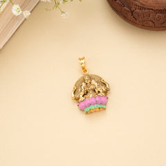 Antique Lakshmi Elephant Golden Pendant