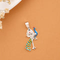 Classic Murugan Mayil Silver Pendant