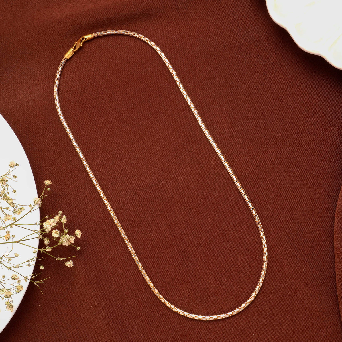 Modern Micro Mesh Rose Gold Chain