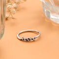 Dual Colour Stone Silver Ring