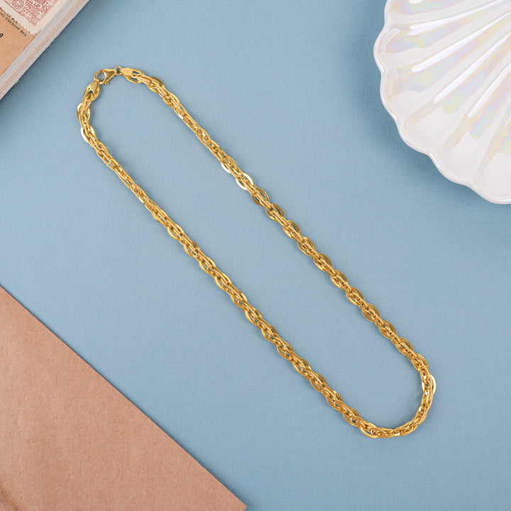 Heritage Oval Link Textured Gold Chain